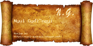 Nyul Gyöngyi névjegykártya